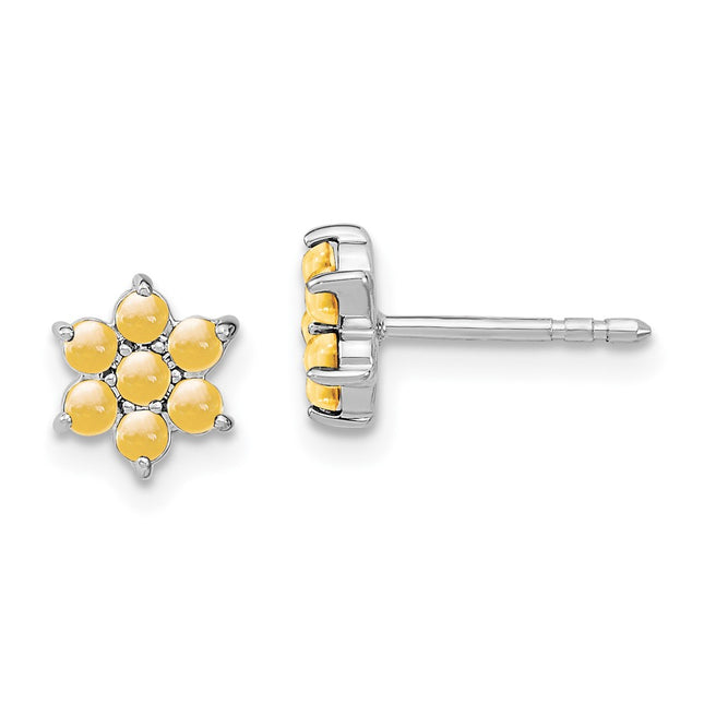 14k White Gold Earrings Style EM7199 - Classique Jewelry Inc.