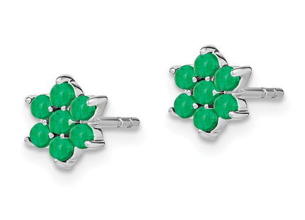 14k White Gold Earrings Style EM7199 - Classique Jewelry Inc.