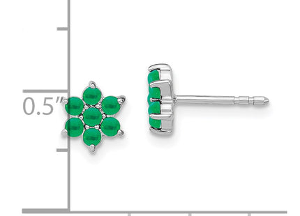 14k White Gold Earrings Style EM7199 - Classique Jewelry Inc.