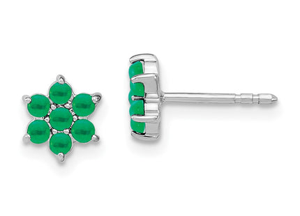 14k White Gold Earrings Style EM7199 - Classique Jewelry Inc.