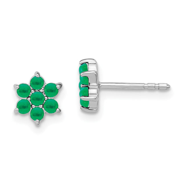 14k White Gold Earrings Style EM7199 - Classique Jewelry Inc.