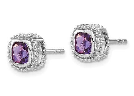 14k White Gold Earrings Style EM7201 - Classique Jewelry Inc.
