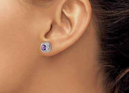 14k White Gold Earrings Style EM7201 - Classique Jewelry Inc.