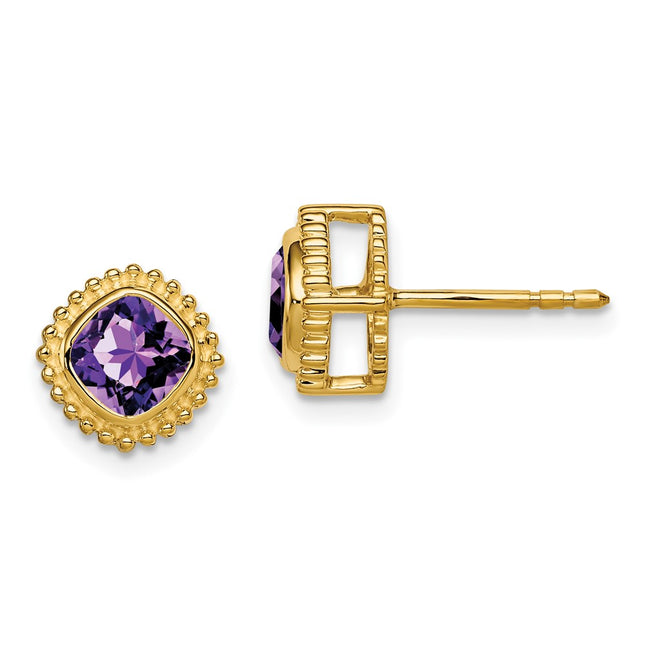 14k Yellow Gold Earrings Style EM7201 - Classique Jewelry Inc.