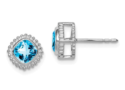 14k White Gold Earrings Style EM7201 - Classique Jewelry Inc.