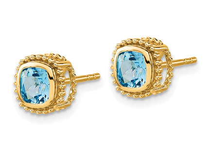 14k Yellow Gold Earrings Style EM7201 - Classique Jewelry Inc.