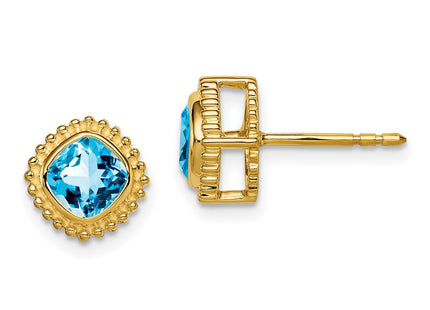 14k Yellow Gold Earrings Style EM7201 - Classique Jewelry Inc.