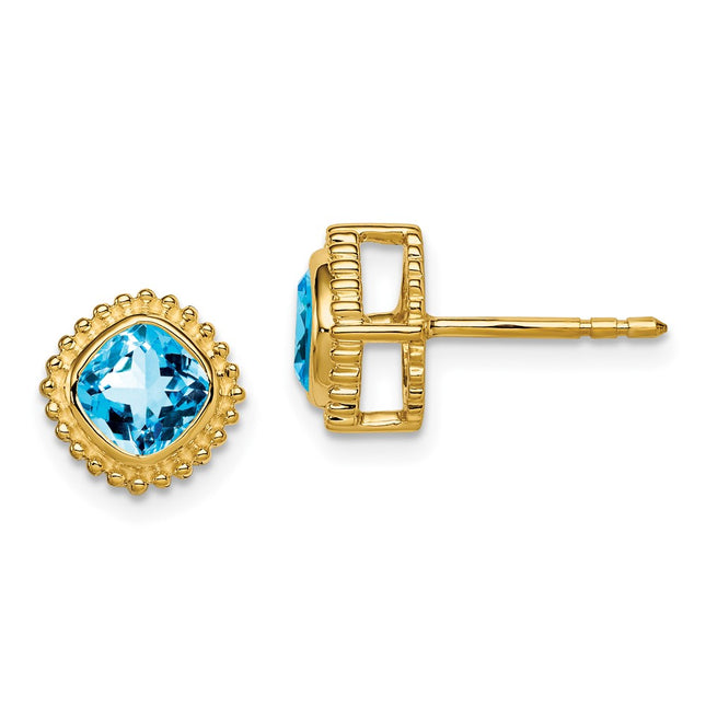 14k Yellow Gold Earrings Style EM7201 - Classique Jewelry Inc.