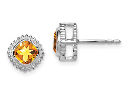 14k White Gold Earrings Style EM7201 - Classique Jewelry Inc.