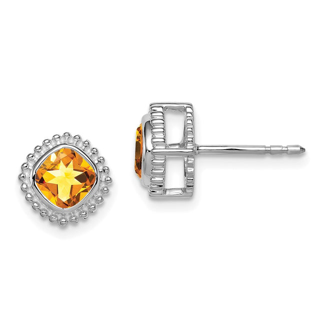 14k White Gold Earrings Style EM7201 - Classique Jewelry Inc.