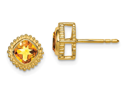 14k Yellow Gold Earrings Style EM7201 - Classique Jewelry Inc.