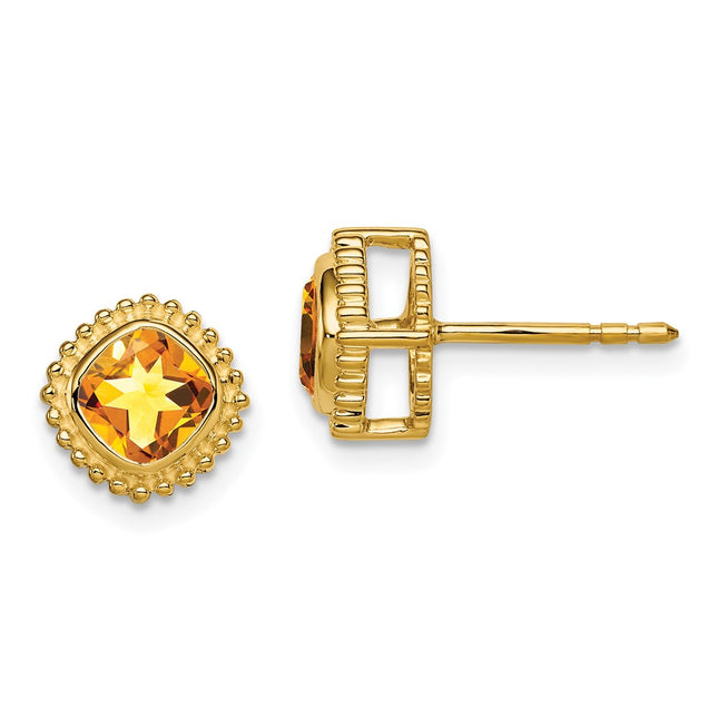14k Yellow Gold Earrings Style EM7201 - Classique Jewelry Inc.