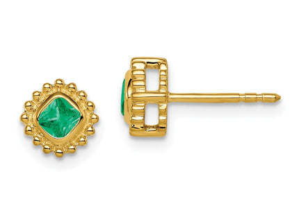 14k Yellow Gold Earrings Style EM7201 - Classique Jewelry Inc.