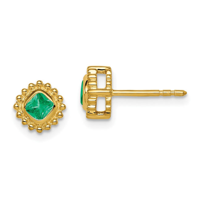 14k Yellow Gold Earrings Style EM7201 - Classique Jewelry Inc.