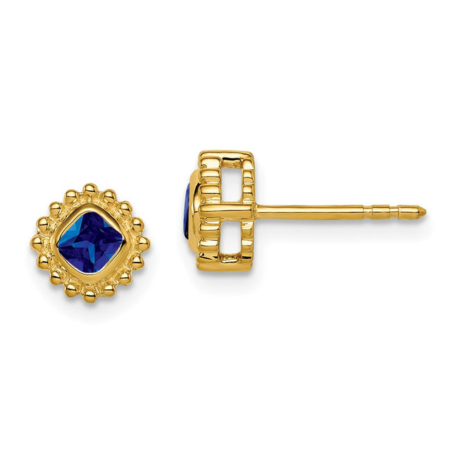 14k Yellow Gold Earrings Style EM7201 - Classique Jewelry Inc.