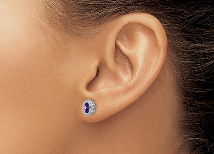 14k White Gold Earrings Style EM7202 - Classique Jewelry Inc.