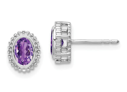14k White Gold Earrings Style EM7202 - Classique Jewelry Inc.