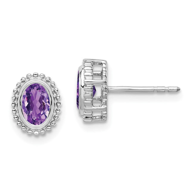 14k White Gold Earrings Style EM7202 - Classique Jewelry Inc.