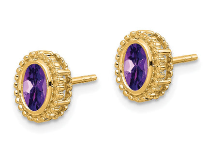 14k Yellow Gold Earrings Style EM7202 - Classique Jewelry Inc.