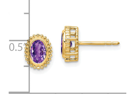 14k Yellow Gold Earrings Style EM7202 - Classique Jewelry Inc.