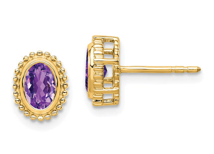 14k Yellow Gold Earrings Style EM7202 - Classique Jewelry Inc.