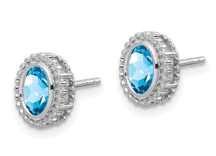 14k White Gold Earrings Style EM7202 - Classique Jewelry Inc.
