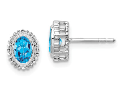 14k White Gold Earrings Style EM7202 - Classique Jewelry Inc.