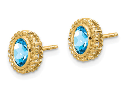 14k Yellow Gold Earrings Style EM7202 - Classique Jewelry Inc.