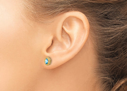 14k Yellow Gold Earrings Style EM7202 - Classique Jewelry Inc.