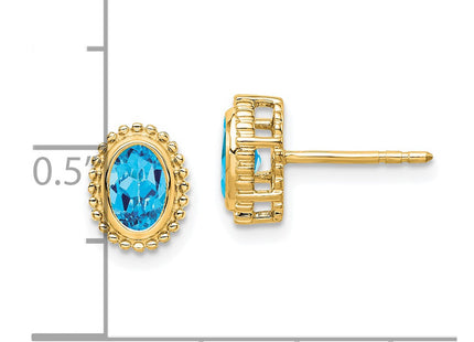 14k Yellow Gold Earrings Style EM7202 - Classique Jewelry Inc.