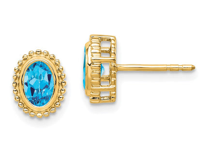 14k Yellow Gold Earrings Style EM7202 - Classique Jewelry Inc.