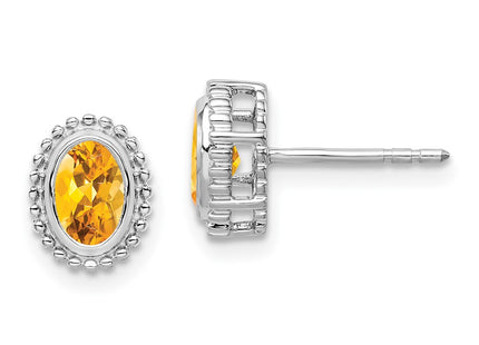 14k White Gold Earrings Style EM7202 - Classique Jewelry Inc.