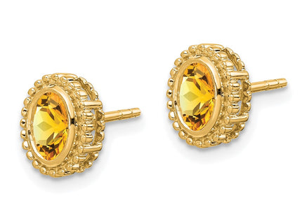 14k Yellow Gold Earrings Style EM7202 - Classique Jewelry Inc.