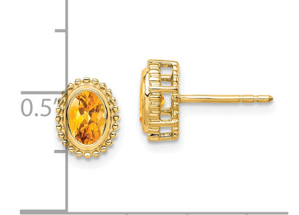 14k Yellow Gold Earrings Style EM7202 - Classique Jewelry Inc.