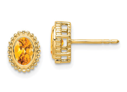 14k Yellow Gold Earrings Style EM7202 - Classique Jewelry Inc.
