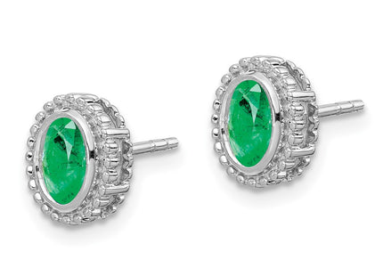 14k White Gold Earrings Style EM7202 - Classique Jewelry Inc.