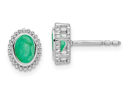 14k White Gold Earrings Style EM7202 - Classique Jewelry Inc.