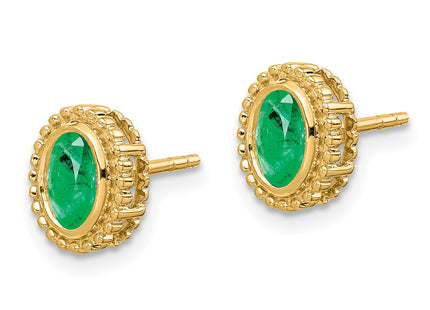 14k Yellow Gold Earrings Style EM7202 - Classique Jewelry Inc.