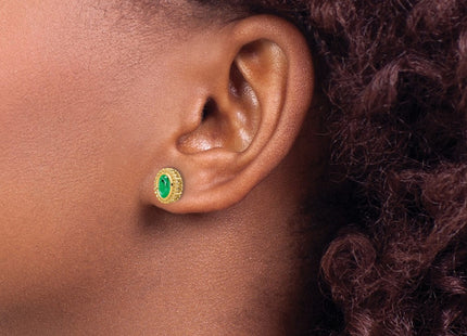 14k Yellow Gold Earrings Style EM7202 - Classique Jewelry Inc.