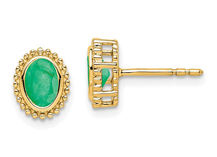 14k Yellow Gold Earrings Style EM7202 - Classique Jewelry Inc.