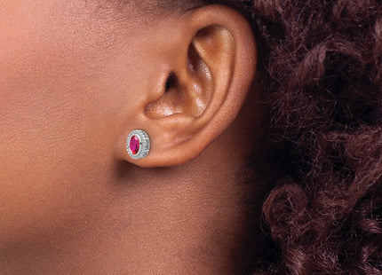 14k White Gold Earrings Style EM7202 - Classique Jewelry Inc.