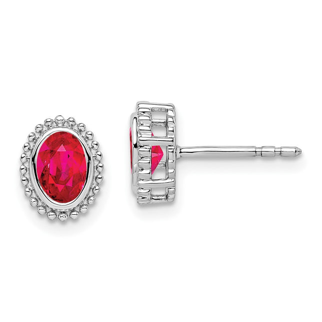 14k White Gold Earrings Style EM7202 - Classique Jewelry Inc.