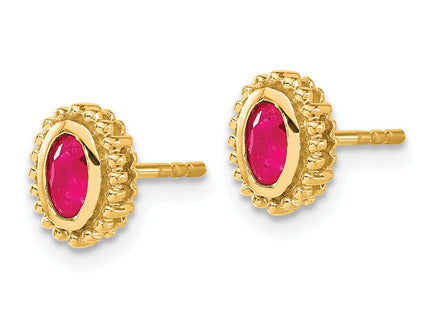 14k Yellow Gold Earrings Style EM7202 - Classique Jewelry Inc.