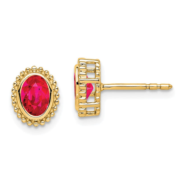 14k Yellow Gold Earrings Style EM7202 - Classique Jewelry Inc.