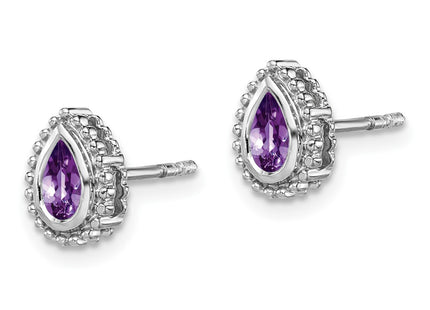 14k White Gold Earrings Style EM7203 - Classique Jewelry Inc.