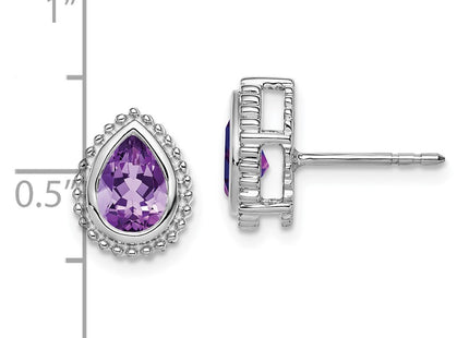 14k White Gold Earrings Style EM7203 - Classique Jewelry Inc.