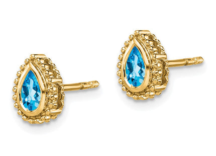14k Yellow Gold Earrings Style EM7203 - Classique Jewelry Inc.
