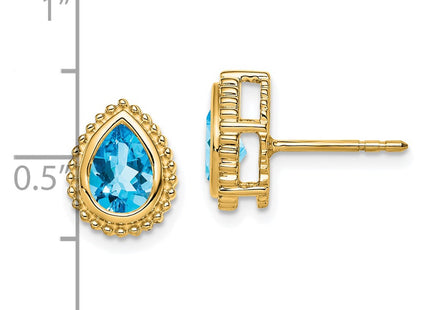 14k Yellow Gold Earrings Style EM7203 - Classique Jewelry Inc.