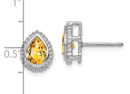 14k White Gold Earrings Style EM7203 - Classique Jewelry Inc.