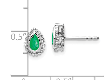 14k White Gold Earrings Style EM7203 - Classique Jewelry Inc.